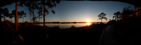 Wild Heron Sunset Pano 2