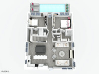 1st Floor 3D Floorplan 74 Pompano St