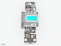 1st Floor 3D Floorplan 80 Pompano St-Epic