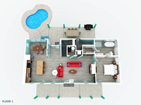 1st Floor 3D Floorplan 108 Pelican Circle_Aqua